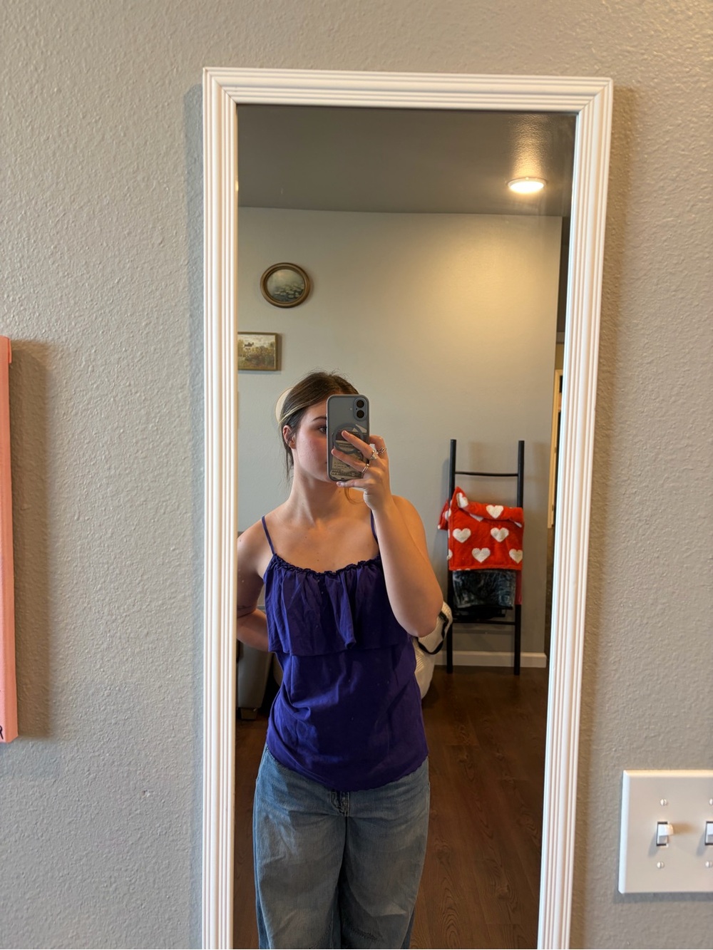 GAP Purple Ruffle-Trim Camisole - Picture 4 of 5